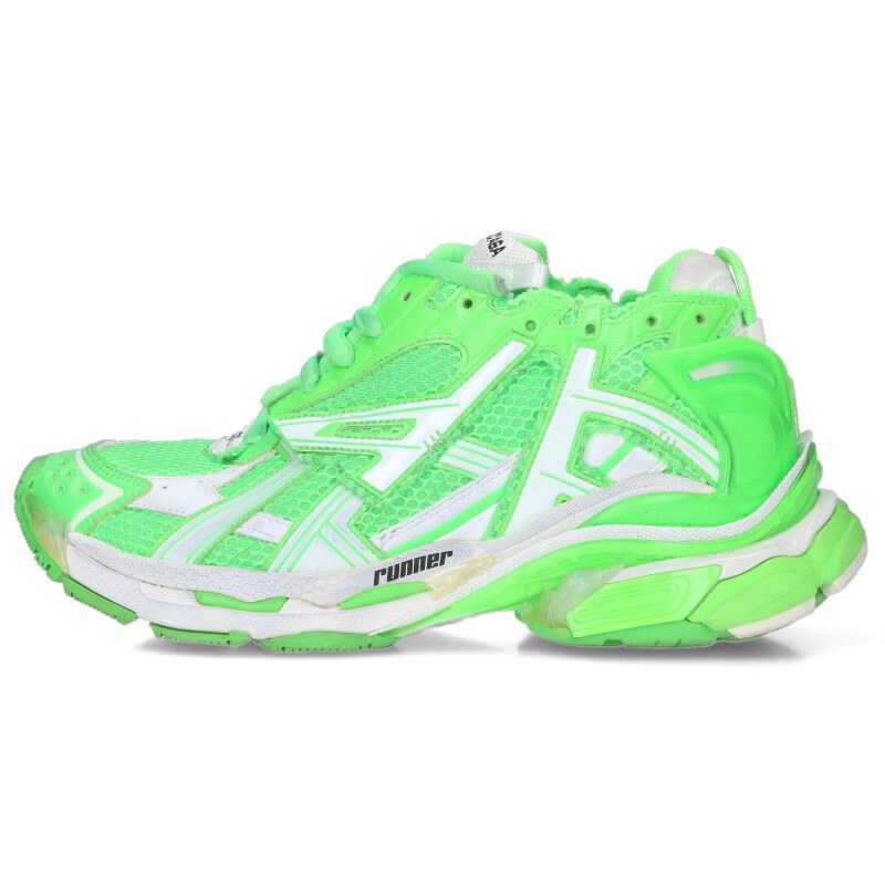 バレンシアガ BALENCIAGA 大きさ:42  RUNNER 走者スニーカー(緑であること調)【225062】【OM10】【メンズ】【小物】【中古】bb453#rinkan*B