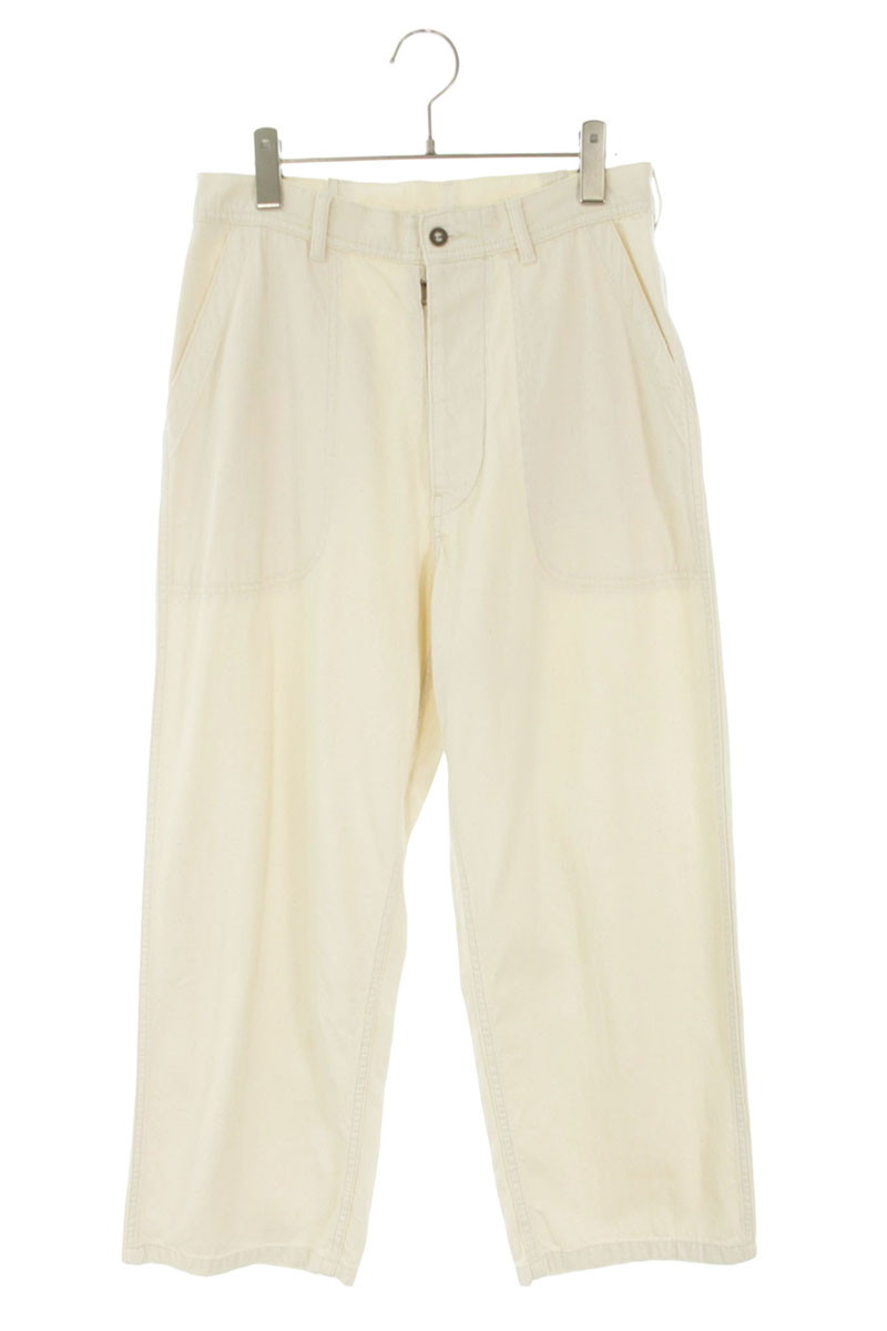 メゾンマルジェラ Maison Margiela 大きさ:29in  25SS  S50KA0676 ボタンフライロングパンツ(象牙色)【106062】【BS99】【メンズ】【中古】bb187#rinkan*B