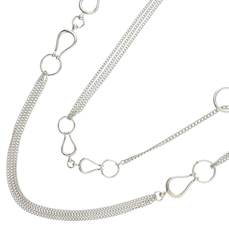 エルメス HERMES   導管ビット しろがね色首飾り(しろがね色 81.37g)【606062】【HJ12】【小物】【中古】bb33#rinkan*B