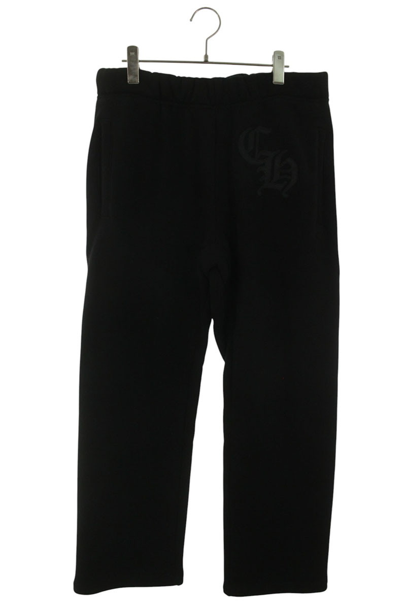 クロムハーツ Chrome Hearts 大きさ:M  SWEAT PANTS CHロゴタイプ刺しゅうスウェットロングロングパンツ(黒いこと)【425062】【FK04】【メンズ】【中古】bb415#rinkan*A