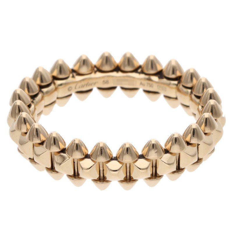 カルティエ Cartier 大きさ:17号/58  衝突 ドゥ SM K18YG輪っか(黄色ゴールド 8.98g)【725062】【GZ14】【小物】【中古】bb428#rinkan*B