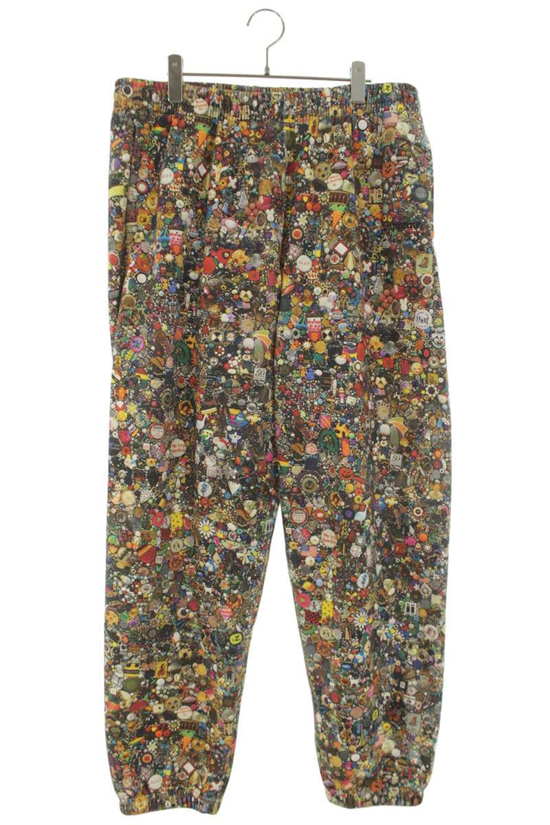 シュプリーム SUPREME 大きさ:L  26SS  Mike Kelly Sweatpant マイクロホンケリー総柄プリントスウェットロングパンツ(マルチ色合い)【525062】【FK04】【メンズ】【中古】bb384#rinkan*A