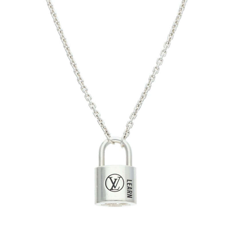 ルイヴィトン LOUISVUITTON   Q03273 ロックイットラーン シルバーパドロックネックレス(しろがね色 13.65g)【035062】【OM10】【小物】【中古】bb51#rinkan*B