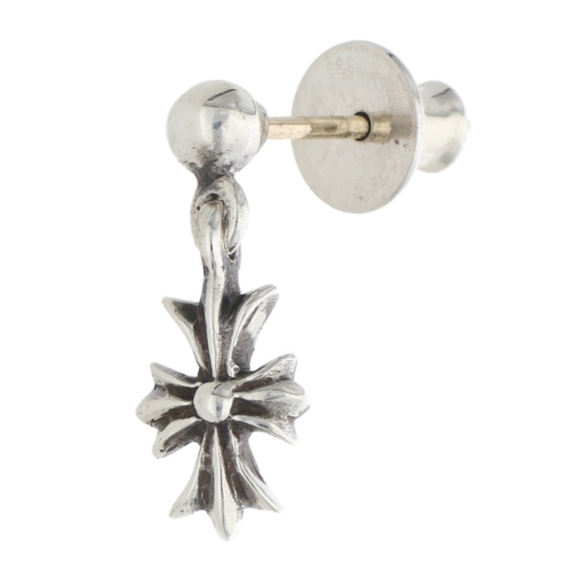 クロムハーツ Chrome Hearts TNY E CH PLS 1 タイニーECHプラスドロップ シルバーピアス(シルバー 1.17g)【625062】【OK15】【小物】【中古】bb473#rinkan*B|RINKAN
