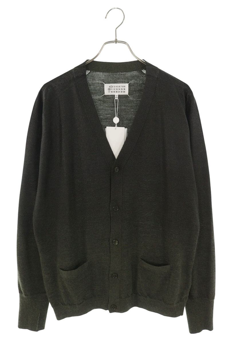 メゾンマルジェラ Maison Margiela 大いさ:L  S50HP0042 羊毛混Vのど首ジレー(緑であること)【425062】【SB01】【メンズ】【中古】bb78#rinkan*S