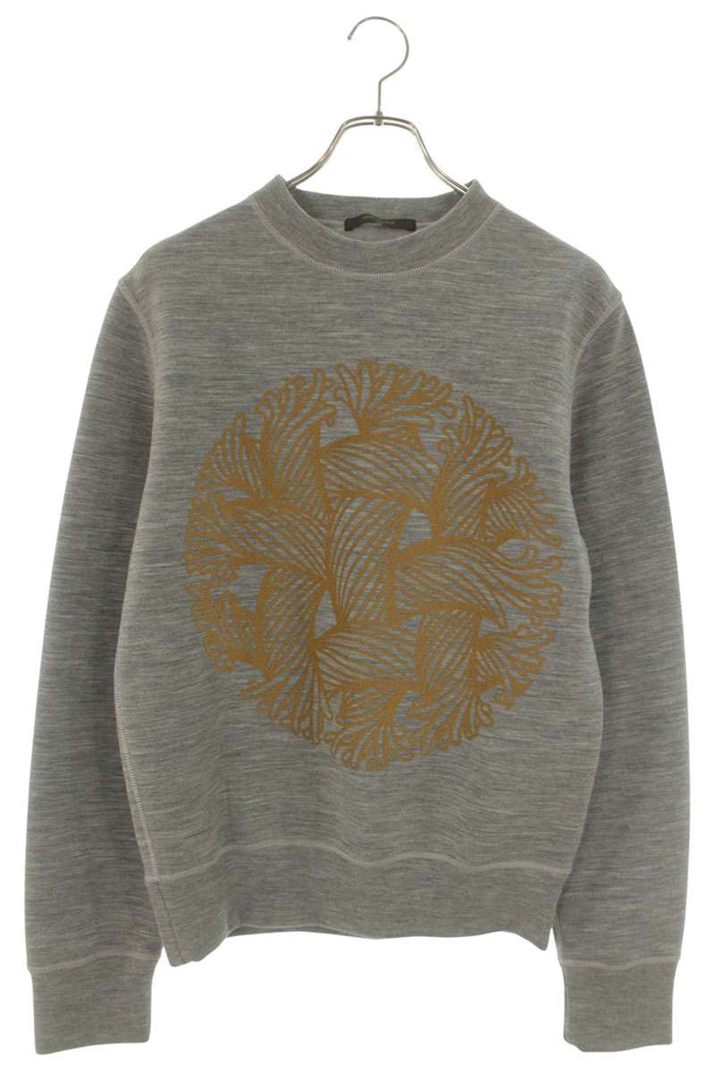 ルイヴィトン LOUISVUITTON ×クリストファーネメス Christopher Nemeth 大きさ:M  15AW  RM152 H8Y60WJD4 クルーネックスウェット(薄墨色)【525062】【BS99】【メンズ】【中古】bb212#rinkan*B