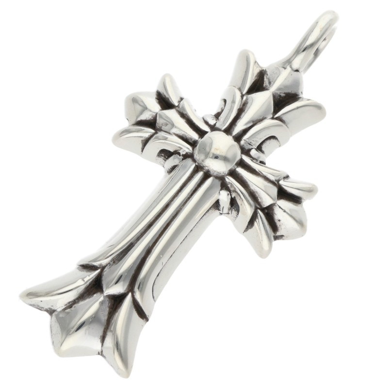 クロムハーツ Chrome Hearts   DBL CH CRS ダブルCH差し交わす 惹きつける しろがね色首飾りいの一番(しろがね色 4.6g)【825062】【聞き入れる15】【小物】【中古】bb450#rinkan*B