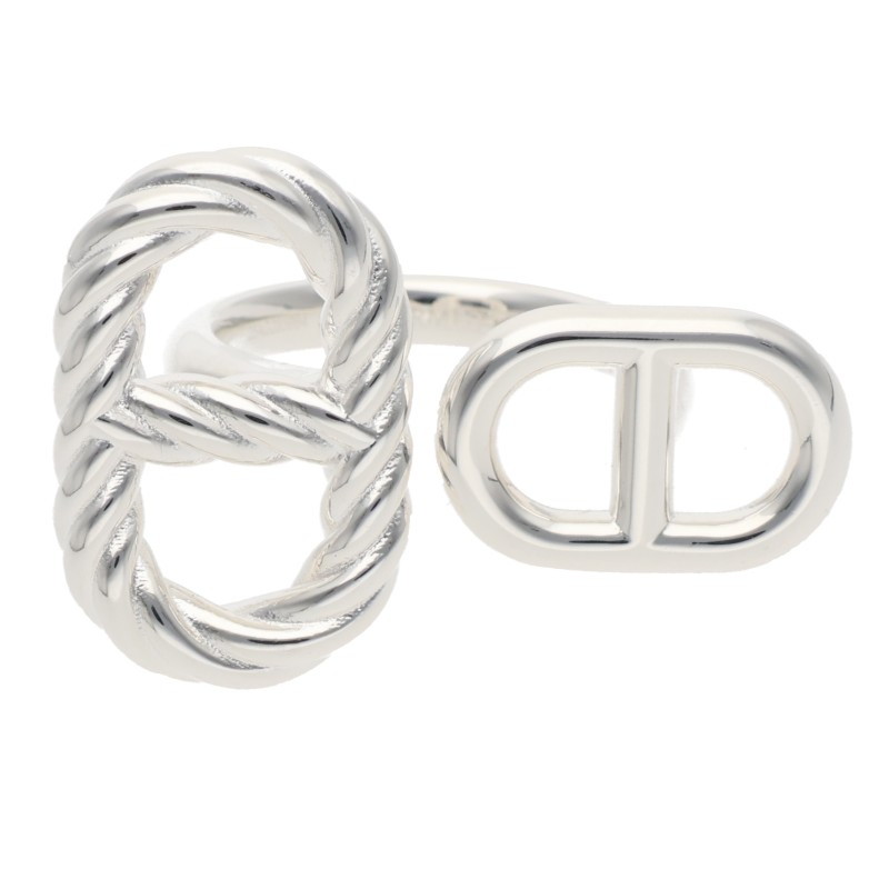 エルメス HERMES 大きさ:56/15号  Chaine d\u0027Ancre Alea II シェーヌダンクルアレアIIしろがね色輪っか(しろがね色 12.34g)【106062】【OM10】【小物】【中古】bb205#rinkan*S