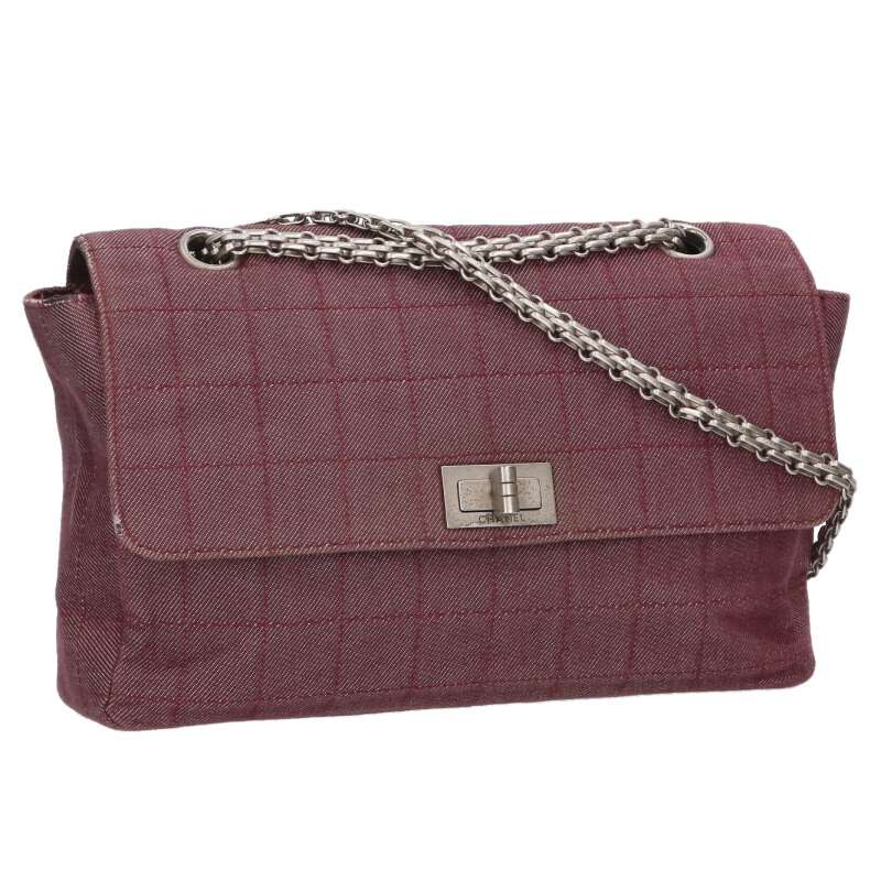 シャネル CHANEL   2.55 チョコレート赤ちょうちん 6番台 キャンバスチェーンショルダーバッグ(ボルドーワイン)【706062】【BS99】【小物】【中古】bb459#rinkan*B