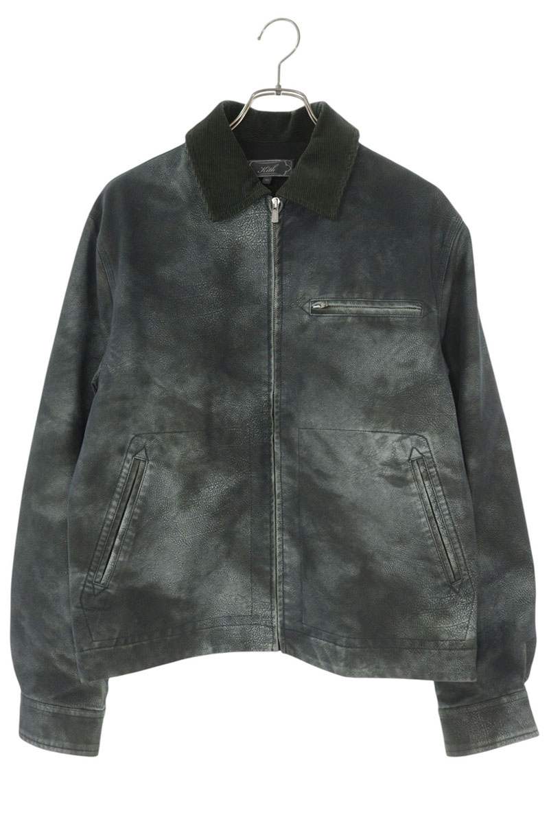 口づけ KITH 大きさ:XS  25-011-060-0004-4-0 襟コーデュロイジップアップブルゾン(緑であること調)【725062】【BS99】【メンズ】【中古】bb297#rinkan*B