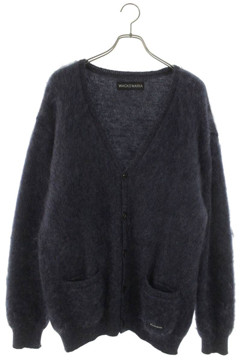 ワコマリア WACKO MARIA 大きさ:XL  25AW  MIX MOHAIR CARDIGAN 25FW-WMK-KN02 ミックスモヘアニットカーディガン(パープル調)【725062】【BS99】【メンズ】【中古】bb411#rinkan*B