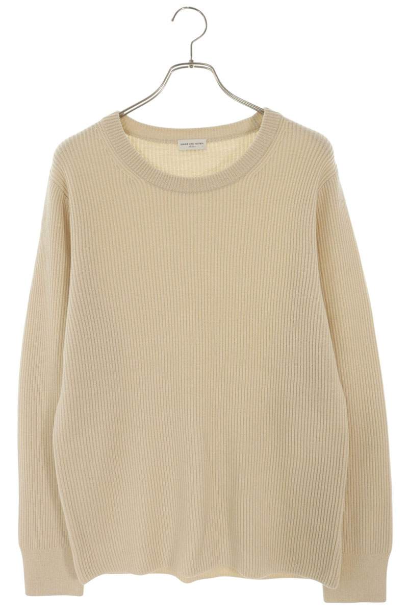 ドリスヴァンノッテン DRIES VAN NOTEN 大きさ:M クルーネックニット(ベージュ調)【925062】【BS99】【メンズ】【中古】bb334#rinkan*B
