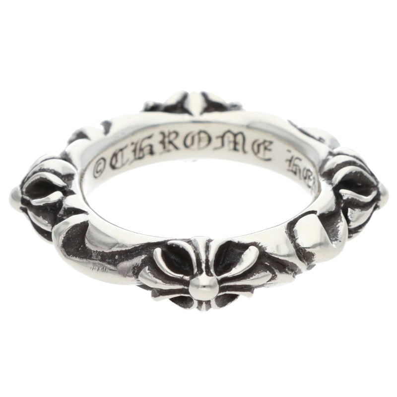 クロムハーツ Chrome Hearts 大きさ:8号  SBT BAND SBTダンス楽隊 しろがね色輪っか(しろがね色 6.8g)【725062】【SS07】【小物】【中古】bb377#rinkan*B