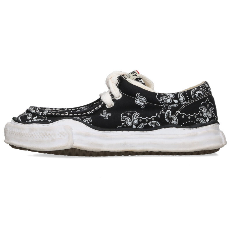 ミハラヤスヒロ MIHARAYASUHIRO 大きさ:42  BANDANA MOCCA A06FW714 バンダナ柄キャンバスボリュームソールスニーカー(黒いこと×白いこと)【016062】【BS99】【メンズ】【小物】【中古】bb411#rinkan*B