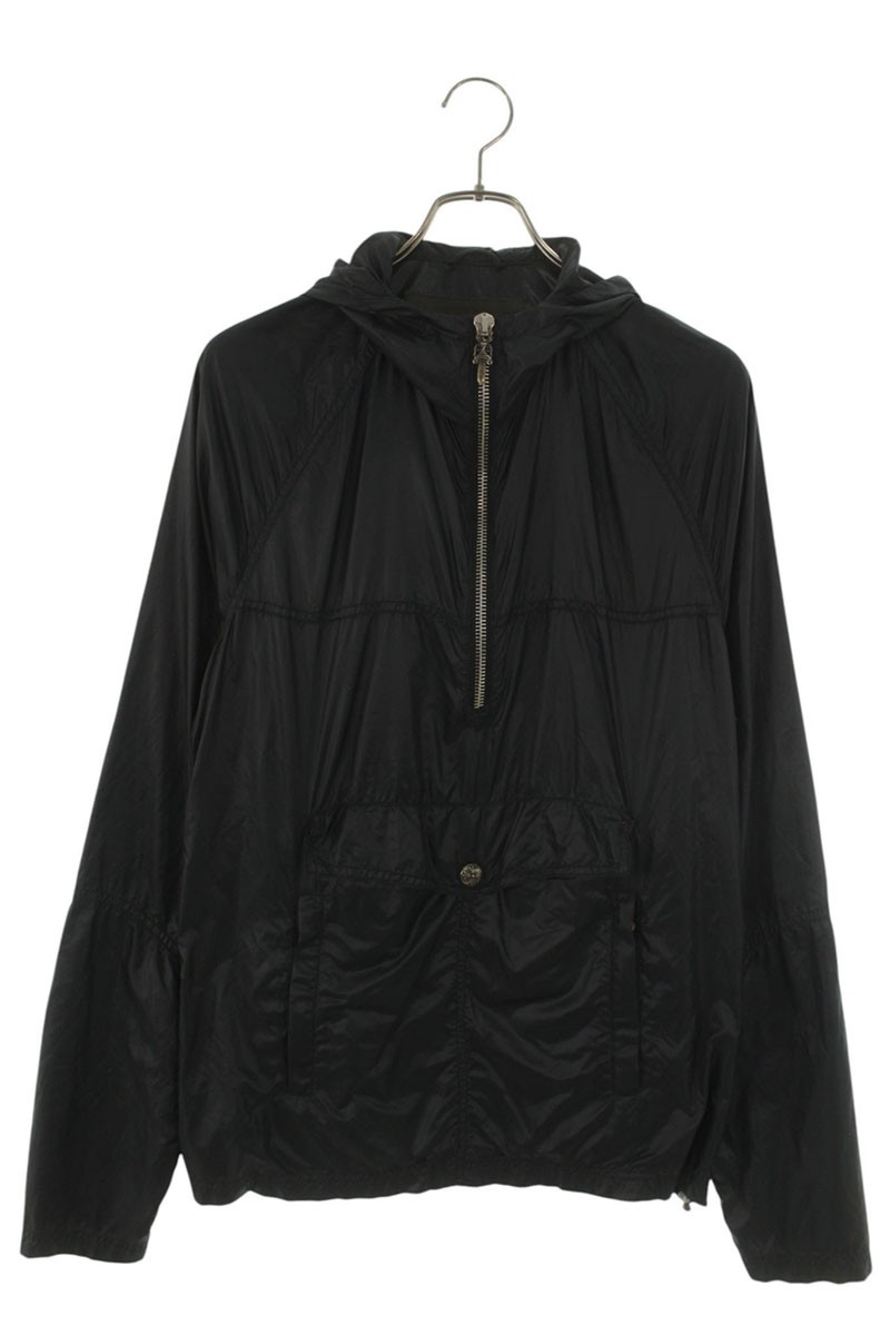 クロムハーツ Chrome Hearts　サイズ:L クロスパッチ付きナイロンアノラックブルゾン(ブラック&times;シルバー)【625062】【SJ02】【メンズ】【中古】bb415#rinkan*A｜RINKAN 378,873円