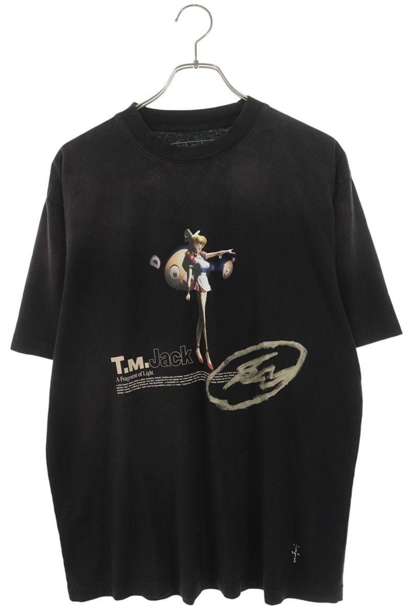 カクタスジャック Cactus Jack ×ムラカミタカシ MURAKAMITAKASHI サイズ:M トリプルネームキャラクタープリントTシャツ(ダークグレー調)【035062】【BS99】【メンズ】【中古】bb78#rinkan*A|RINKAN