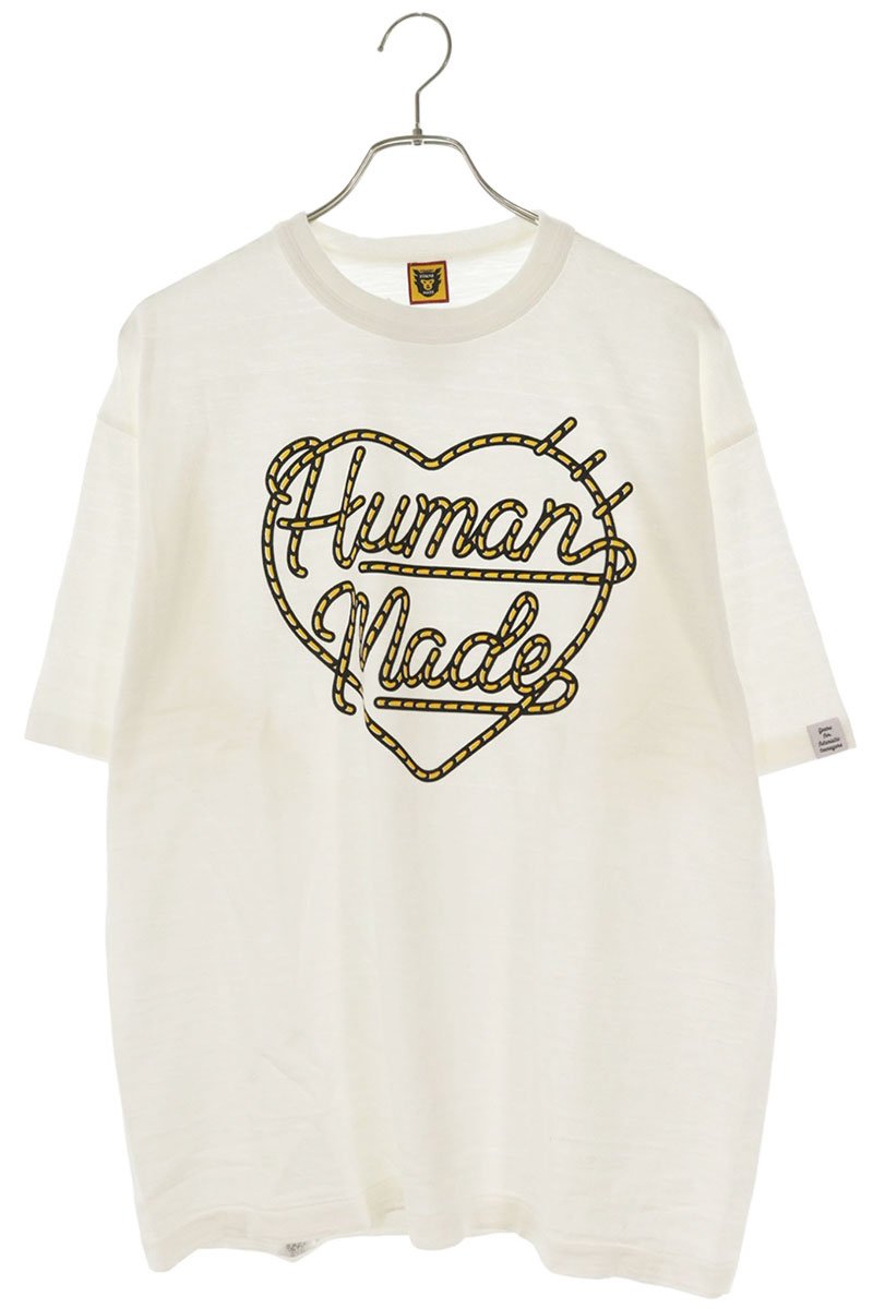 ヒューマンお手伝いさん HUMAN MADE 大いさ:XXL  HM25TE001 ハートロゴプリントティーシャツ(白いこと)【925062】【FK04】【メンズ】【中古】bb423#rinkan*A