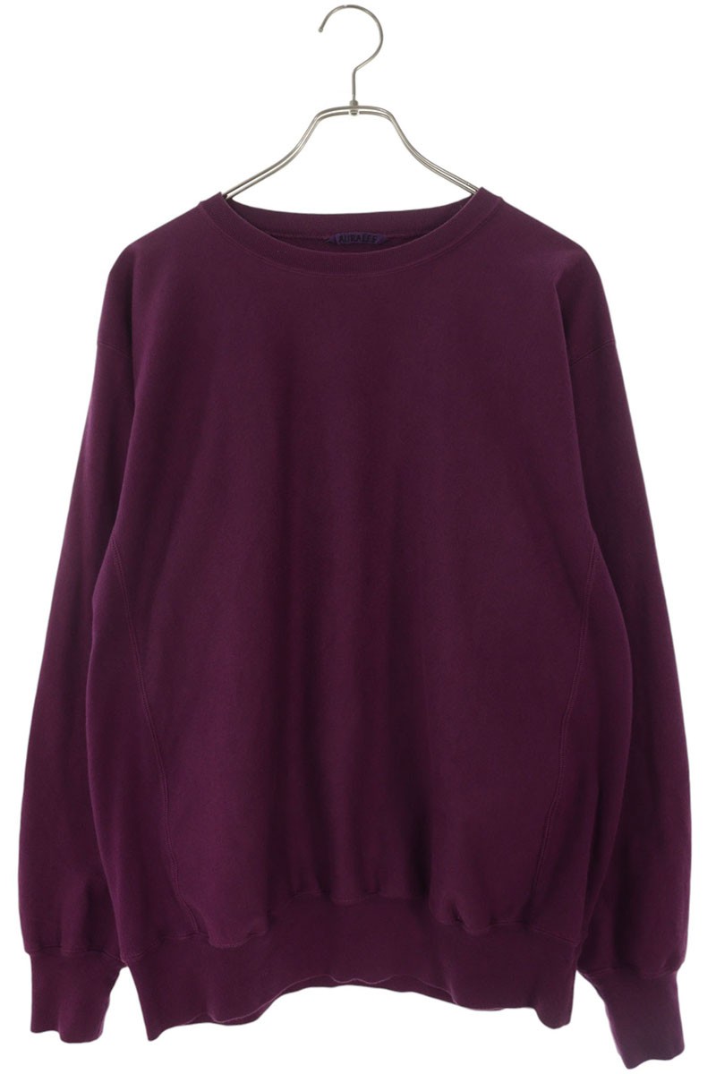 オーラリー AURALEE 大きさ:4  SUPER MILLED SWEAT P O A23SP02SM プルオーバースウェット(パープル)【035062】【BS99】【メンズ】【中古】bb187#rinkan*B