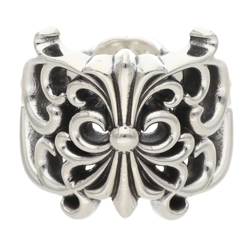 クロムハーツ Chrome Hearts 大きさ:15.5号  RNG WRAP 夢見鳥一回り しろがね色輪っか(しろがね色 17.59g)【925062】【SJ02】【小物】【中古】bb415#rinkan*B