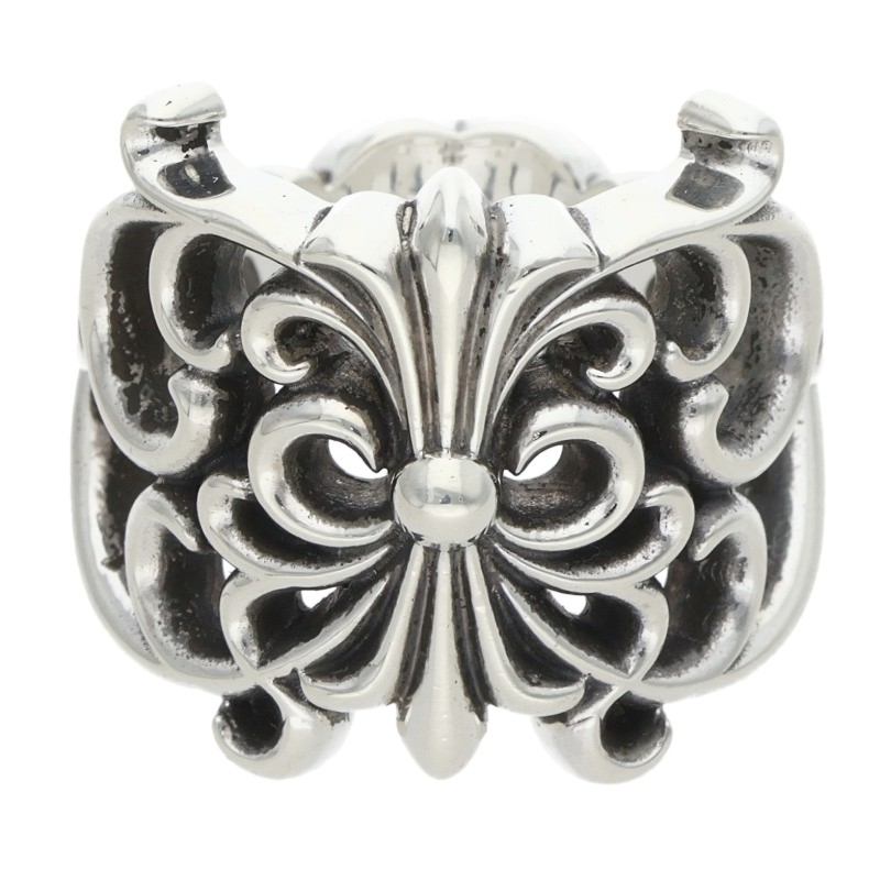 クロムハーツ Chrome Hearts 大きさ:12.5号  RNG WRAP 夢見鳥一回り しろがね色輪っか(しろがね色 15.68g)【925062】【NO05】【小物】【中古】bb415#rinkan*A
