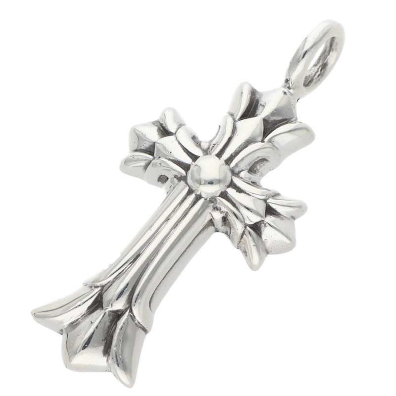 クロムハーツ Chrome Hearts   DBL CH CRS ダブルCH差し交わす しろがね色首飾りいの一番(しろがね色 4.82g)【825062】【GZ11】【小物】【中古】bb415#rinkan*B