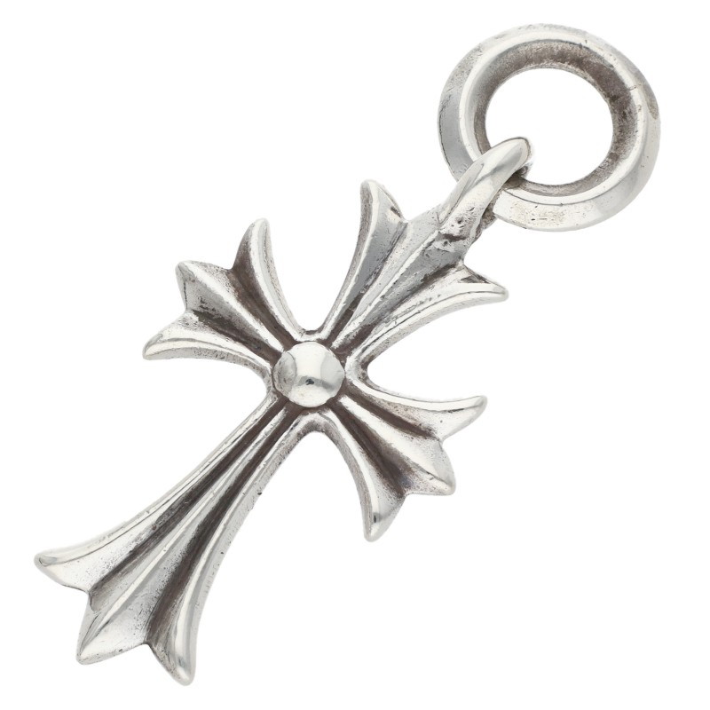 クロムハーツ Chrome Hearts   TINY CH CROSS タイニーCH差し交わす 惹きつける しろがね色首飾りいの一番(しろがね色 3.68g)【825062】【GZ11】【小物】【中古】bb187#rinkan*B