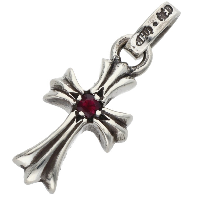 クロムハーツ Chrome Hearts   CRS BBYFAT RUBY ベイビーファット 1ルビー 引きつける しろがね色首飾りとっ始め(しろがね色×赤いこと 2.04g)【206062】【FK04】【小物】【中古】bb223#rinkan*B