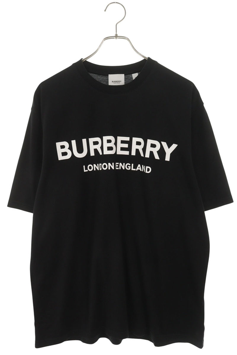 バーバリー Burberry 大きさ:M  8026016 ロゴプリントコットンプルオーバー(黒いこと)【925062】【BS99】【メンズ】【中古】bb384#rinkan*A