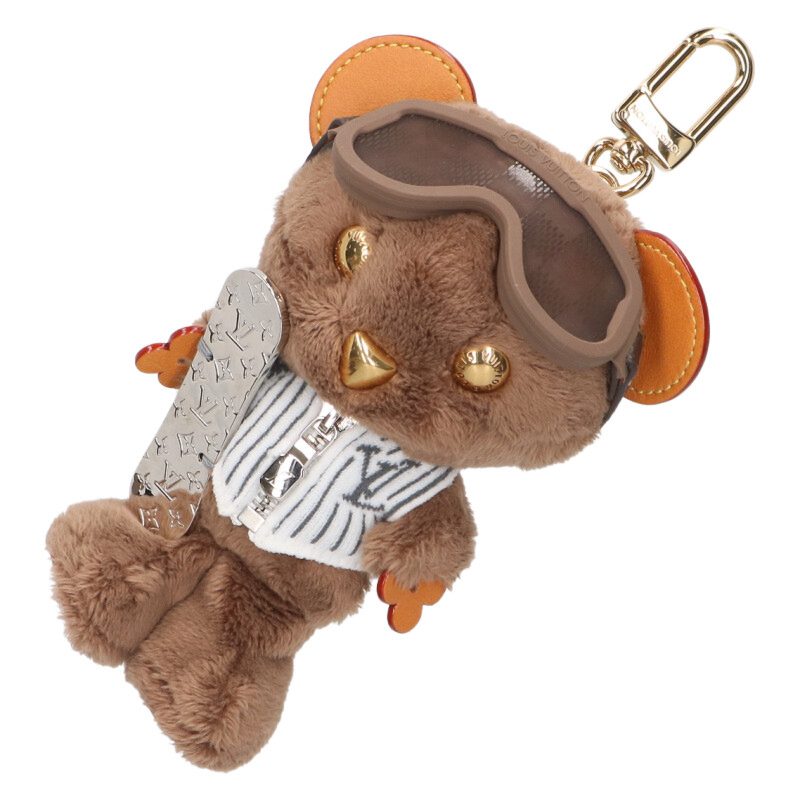 ルイヴィトン LOUISVUITTON M03441 ルイ スノー ベアスノーボードぬいぐるみチャーム(ブラウン調)【107062】【BS99】【小物】【中古】bb384#rinkan*S|RINKAN