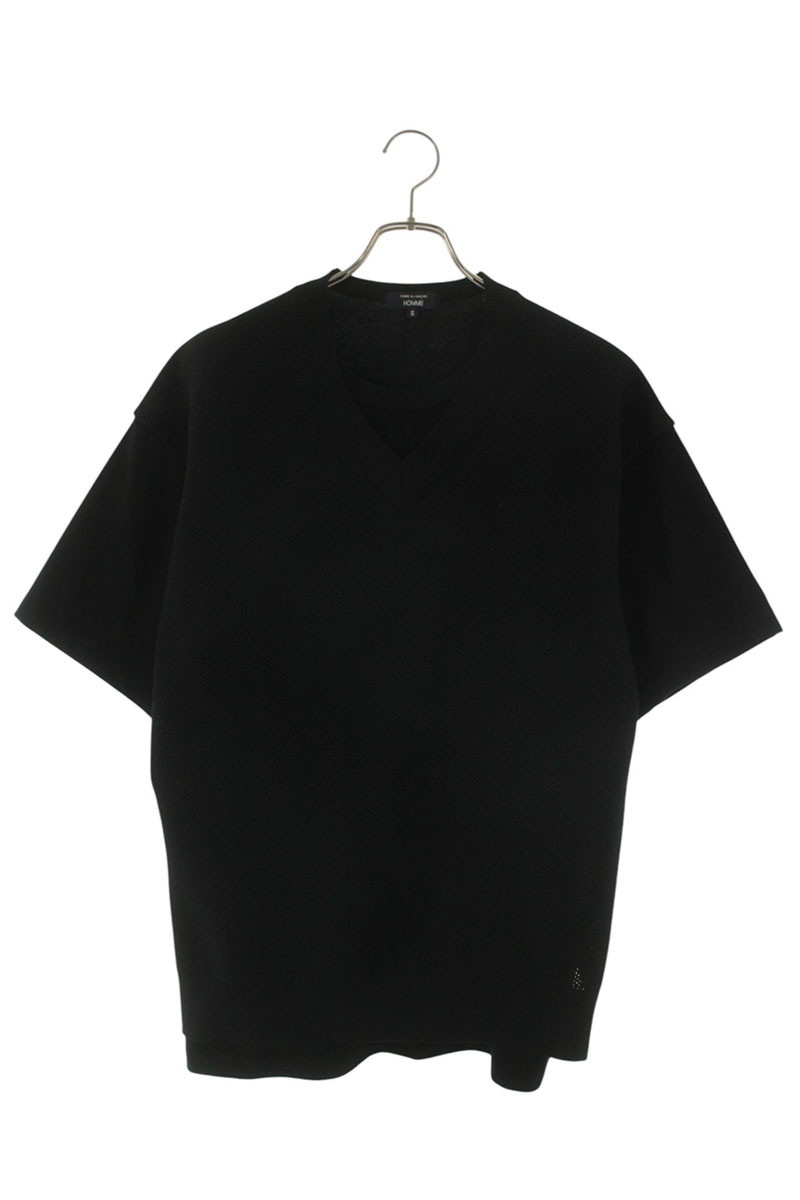 コムデギャルソン COMME des GARCONS 大きさ:S  HO-T006 メッシュレイヤードティーシャツ(黒いこと)【035062】【FK04】【メンズ】【中古】bb420#rinkan*B
