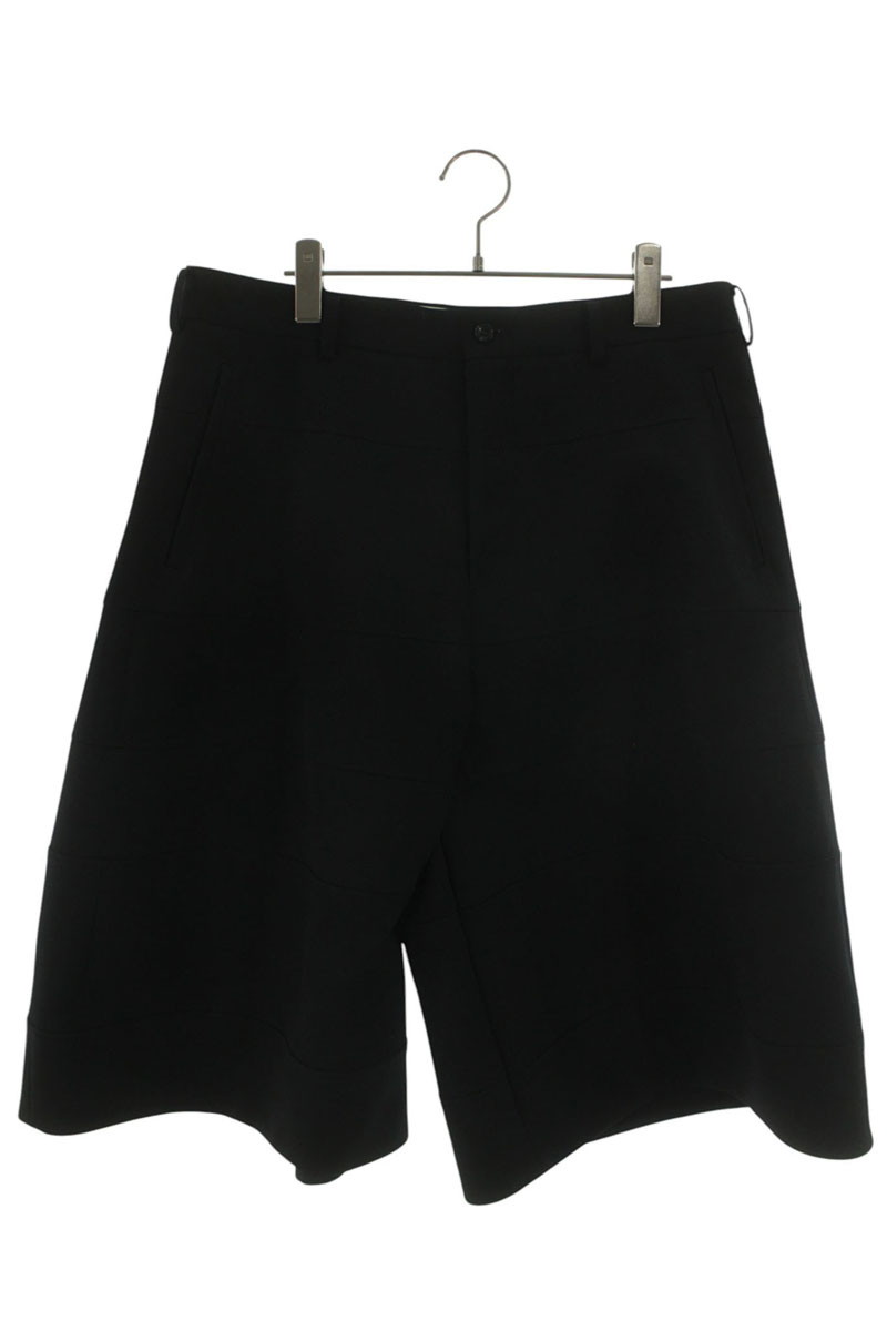 コムデギャルソンオムプリュス COMME des GARCONS HOMME PLUS 大きさ:L  Loose Black Shorts PQ-P015 ルーズハーフパンツ(黒いこと)【035062】【FK04】【メンズ】【中古】bb295#rinkan*S