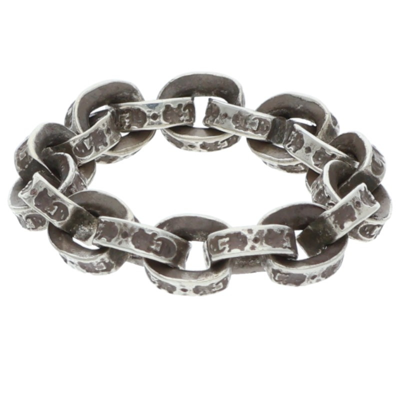 クロムハーツ Chrome Hearts 大きさ:10.5号  PAPER CHAIN RING 調査報告チェーン店 しろがね色輪っか(しろがね色 4.49g)【106062】【HJ12】【小物】【中古】bb415#rinkan*B