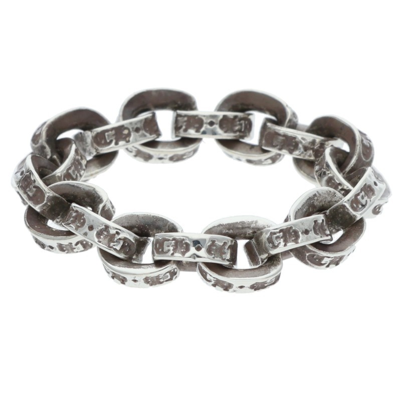 クロムハーツ Chrome Hearts 大きさ:9.5号  PAPER CHAIN RING 調査報告チェーン店 しろがね色輪っか(しろがね色 4.52g)【106062】【聞き入れる15】【小物】【中古】bb415#rinkan*B