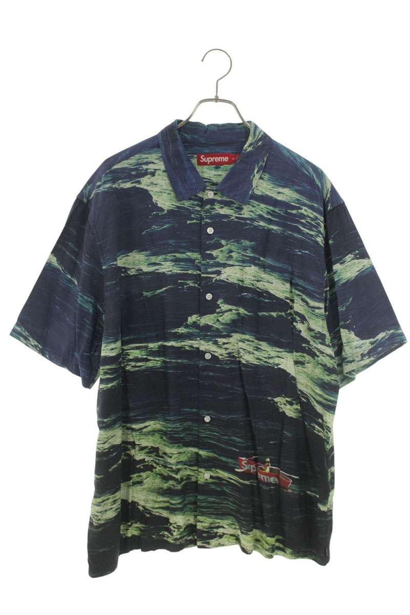 シュプリーム SUPREME 大きさ:XL  25SS  Boat S S Shirt 小船総柄半袖プルオーバー(米国海軍調)【035062】【OM10】【メンズ】【中古】bb187#rinkan*B