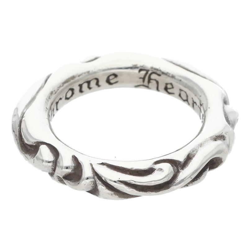 クロムハーツ Chrome Hearts 大きさ:11.5号  SCRL BAND スクロールダンス楽隊 しろがね色輪っか(しろがね色 7.95g)【206062】【NO05】【小物】【中古】bb432#rinkan*B