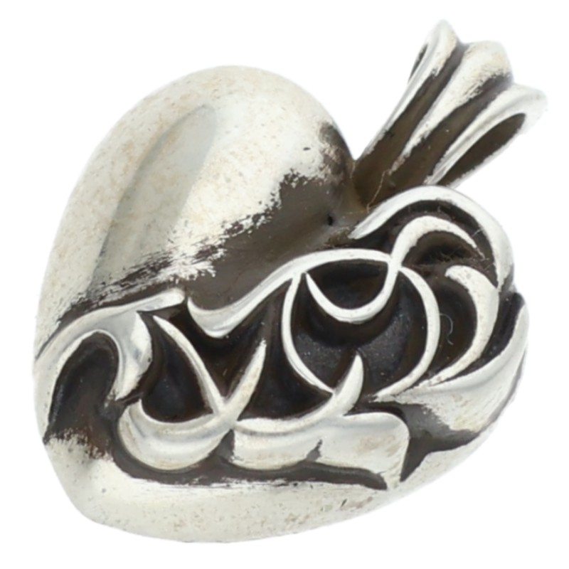 クロムハーツ Chrome Hearts HEART CHARM ハートチャーム ラスベガス限定シルバーネックレストップ(シルバー 10.48g)【925062】【SS07】【小物】【中古】bb406#rinkan*B|RINKAN