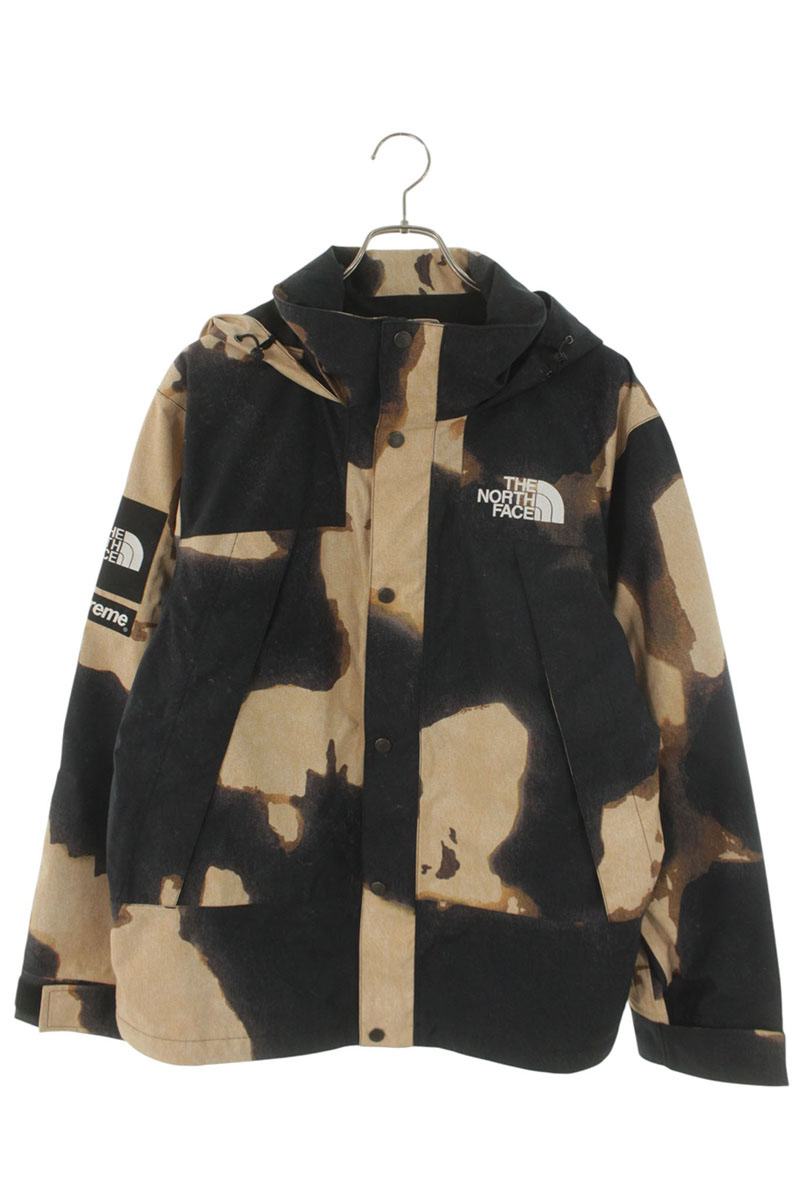 シュプリーム SUPREME ×北の方人間の顔 THE NORTH FACE 大きさ:M  21AW  Bleached Denim Print Mountain Jacket タイダイマウンテンジャケットブルゾン(赤銅色×黒いこと)【035062】【SB01】【メンズ】【中古】bb62#rinkan*B