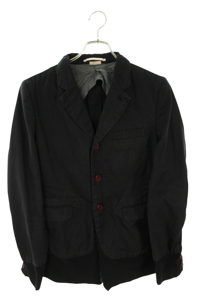 コムデギャルソンオムプリュス COMME des GARCONS HOMME PLUS 大きさ:S  EVERGREEN PQ-J220 AD2005 生産物染め再組み上げる上衣(黒いこと)【306062】【BS99】【メンズ】【中古】bb212#rinkan*B