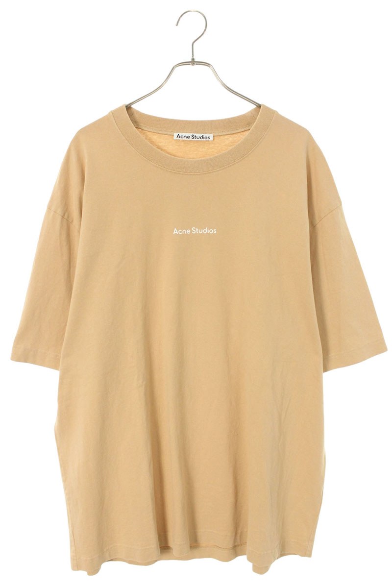 アクネストゥディオズ ACNE STUDIOS　サイズ:XXL FN-UX-TSHI000051 ロゴスタンププリントTシャツ(ベージュ)【035062】【SB01】【メンズ】【中古】bb127#rinkan*B｜RINKAN