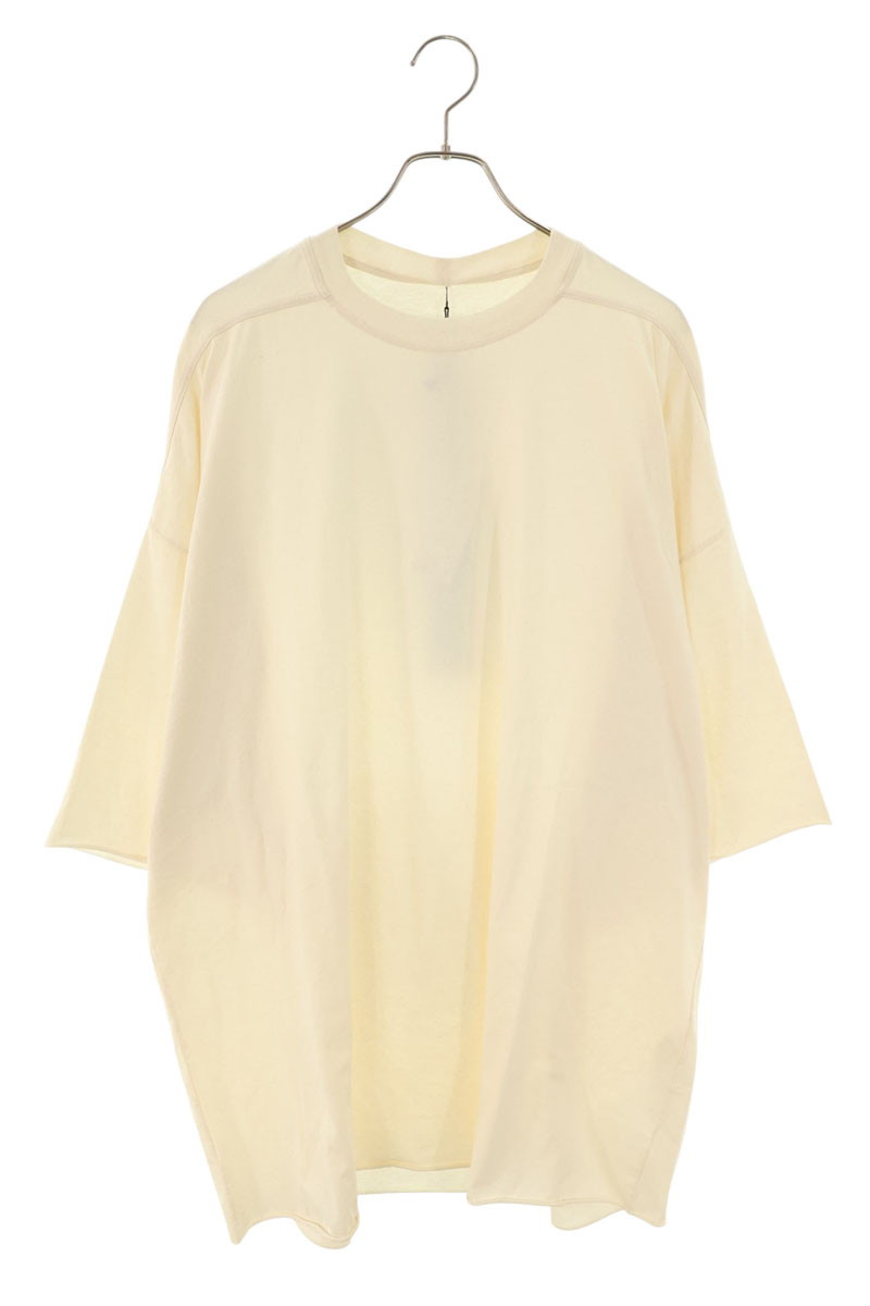 リックオウエンス Rick Owens 大きさ:ONE SIZE  25SS  RU01E5283-JNC TOMMY-T オーバーサイズカットオフデザインティーシャツ(象牙色)【206062】【FK04】【メンズ】【中古】bb223#rinkan*A
