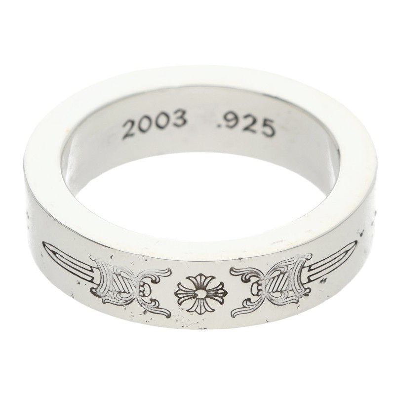 クロムハーツ Chrome Hearts 大きさ:17号  6粍 SPACER DAGGER 6粍スペーサーダガー しろがね色輪っか(しろがね色 10.79g)【206062】【SS07】【小物】【中古】bb62#rinkan*B