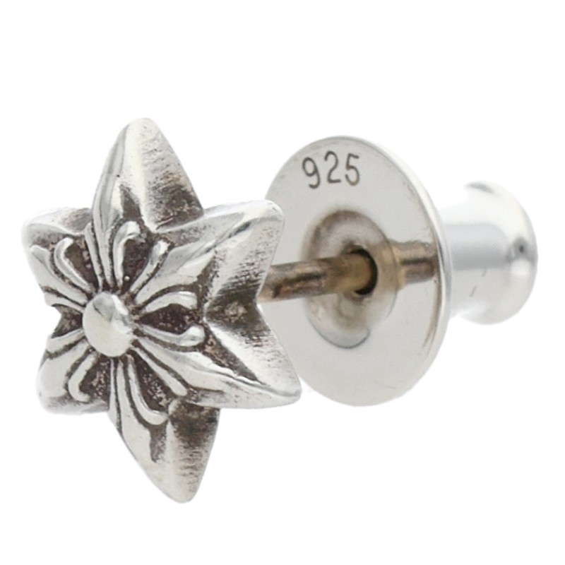 クロムハーツ Chrome Hearts CO STAR スタースタッド シルバーピアス(シルバー 0.84g)【206062】【SS07】【小物】【中古】bb377#rinkan*B|RINKAN