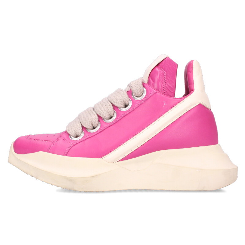 リックオウエンス Rick Owens 大いさ:38  ABSTRACT LOW SNEAK アブストラクトローカットスニーカー(サクラ色)【035062】【SB01】【レディース】【小物】【中古】bb132#rinkan*B