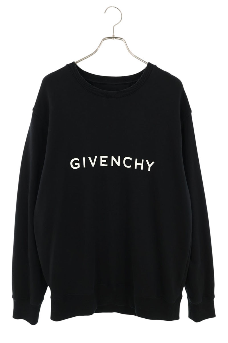 ジバンシィ GIVENCHY サイズ:L BMJ0HA3YAC フロントロゴプリントスウェット(ブラック)【106062】【OM10】【メンズ】【中古】bb471#rinkan*B|RINKAN