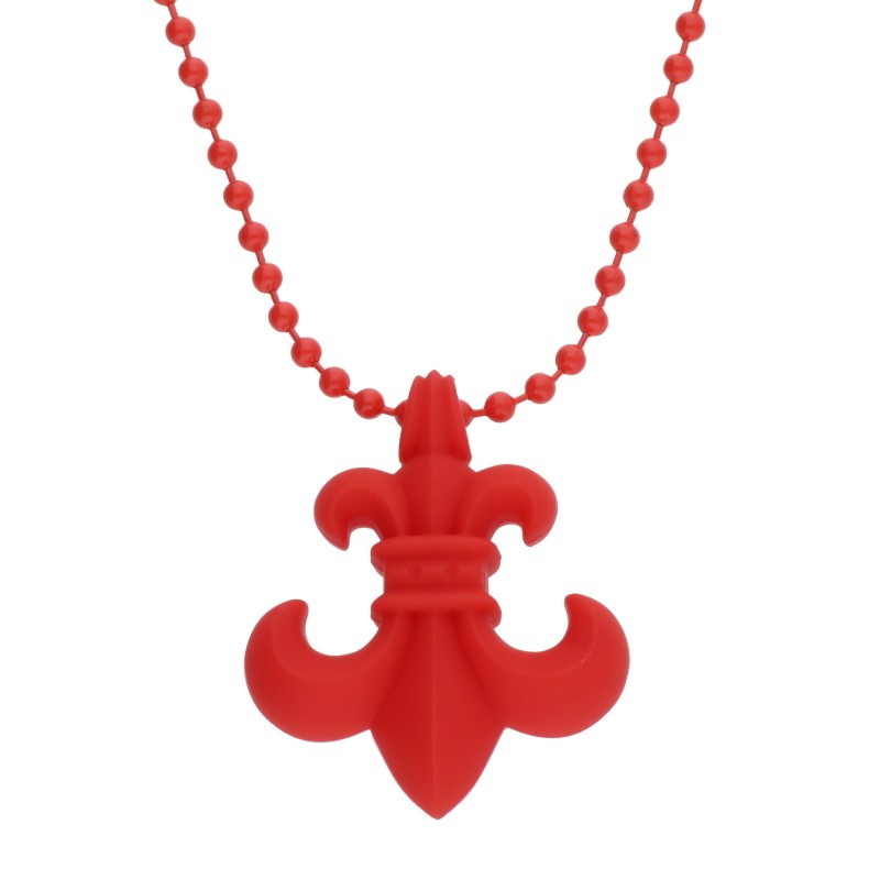 クロムハーツ Chrome Hearts   RUBBER BS FLUER 天然ゴム太陽フレア ケイ素樹脂首飾り(赤いこと 総掛け目9.23g)【706062】【SS07】【小物】【中古】bb134#rinkan*S