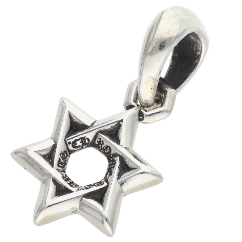 クロムハーツ Chrome Hearts   STAR OF DAVID CHARM スターオブダビデチャーム しろがね色首飾りいの一番(しろがね色 4.54g)【506062】【SS07】【小物】【中古】bb134#rinkan*S