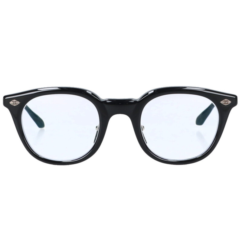クロムハーツ Chrome Hearts 大いさ:48□24-149  JUST IN-A ウェリントンメガネ((枠組み)黒いこと×しろがね色)【206062】【FK04】【小物】【中古】bb14#rinkan*B