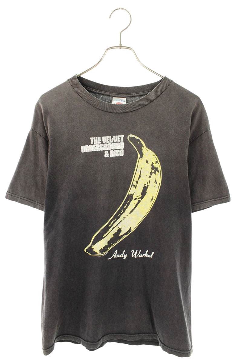 ヴィンテージ VINTAGE 大きさ:M  90s  THE VELVET UNDERGROUND \u0026 NICO バナナの木工芸ティーシャツ(黒いこと調)【406062】【BS99】【メンズ】【中古】bb30#rinkan*C