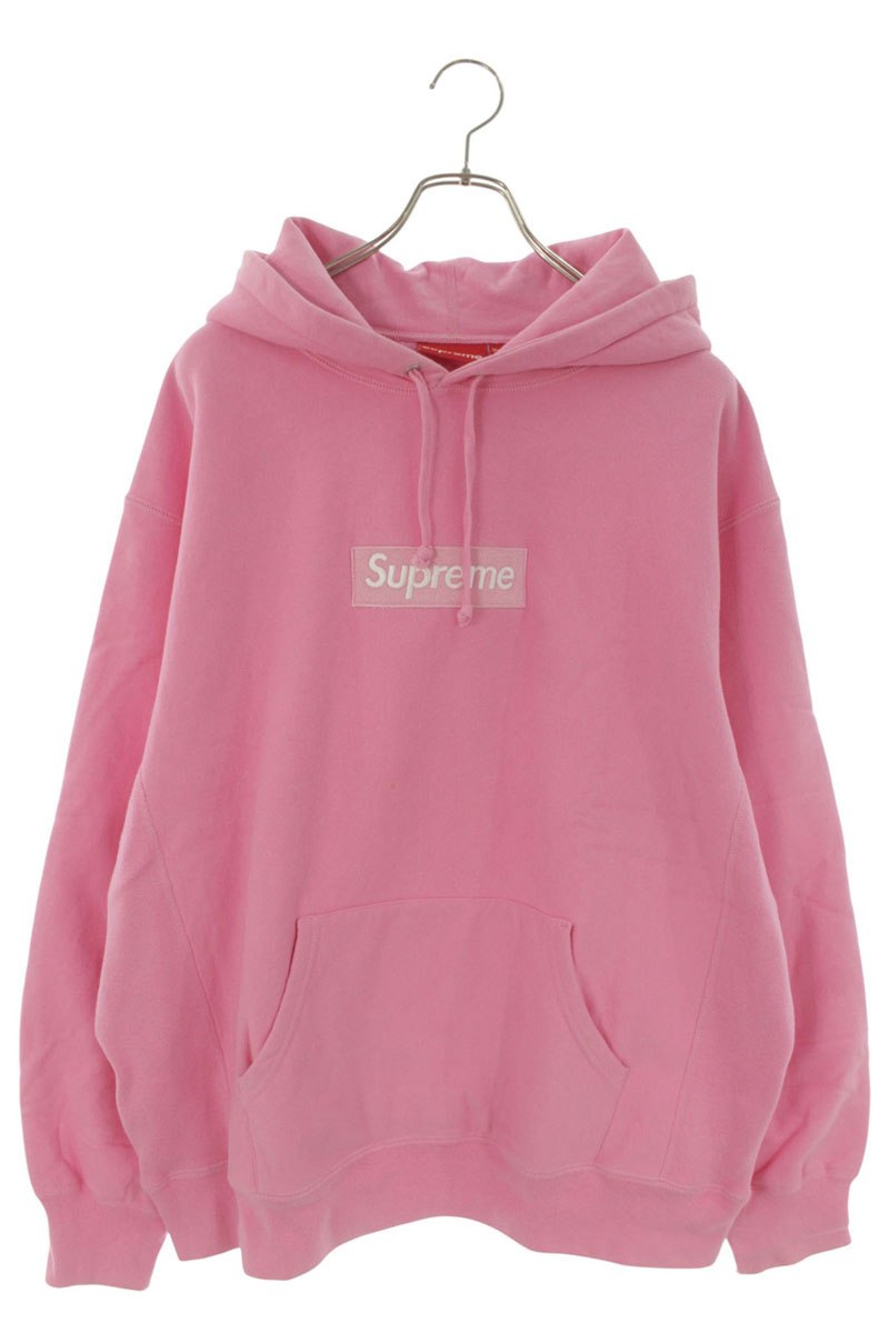 シュプリーム SUPREME 大きさ:L  21AW  Box Logo Hooded Sweatshirt ボックスロゴフーデッドパーカー(さくら色)【306062】【OM10】【メンズ】【中古】bb426#rinkan*B