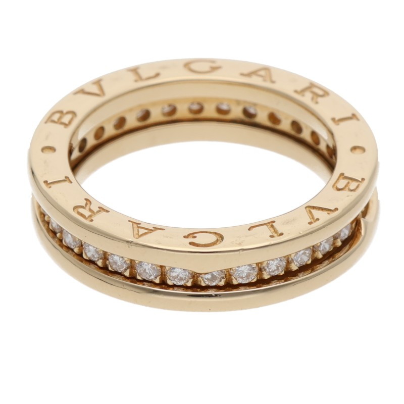 ブル小峡谷 BVLGARI 大きさ:49/8.5号  B-ZERO1 ビーゼロワン 1ダンス楽隊 K18YG金剛石輪っか(黄色ゴールド×せつ然たる 6.15g)【016062】【OM10】【小物】【中古】bb344#rinkan*B